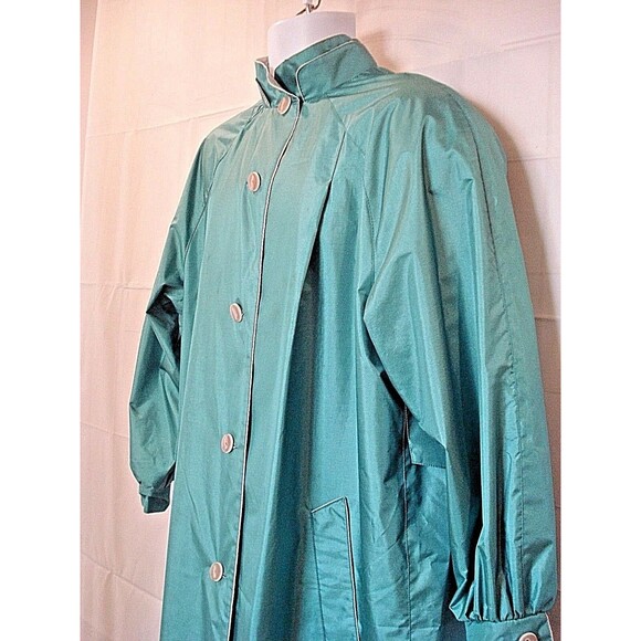 Worthington Trench Coat Vintage Long Lined Belted Rain Womens Size 12 - Picture 6 of 13